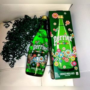 Takashi Murakami Perrier Glass Bottle 750ml New with Box - Pop Art Collectible